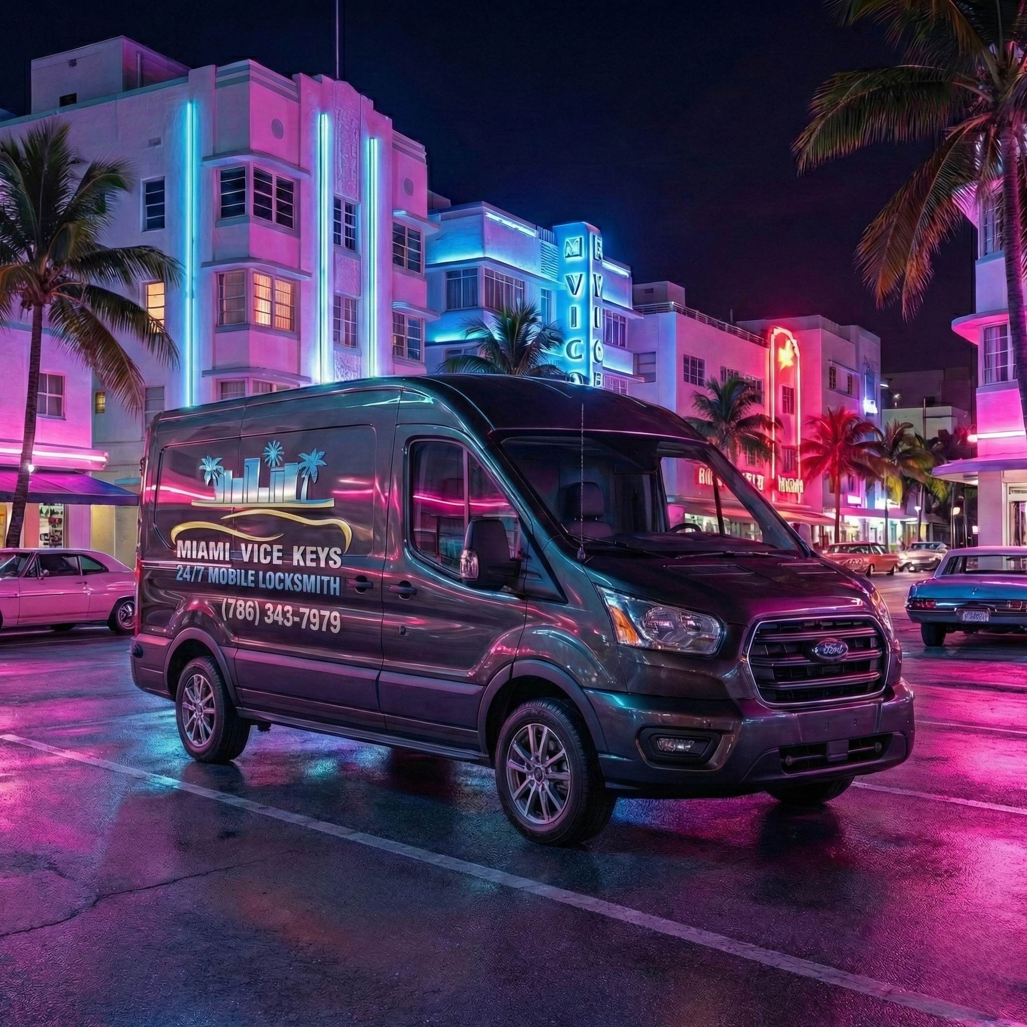 Miami Vice Keys mobile locksmith van